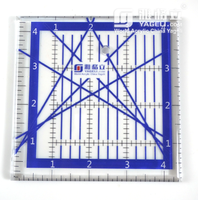 Règle de conception rectangulaire transparente personnalisée en acrylique pour patchwork et quilting, lot de 4, YAGELI YGL-0519 pour l'affichage