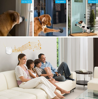 Téléphone de porte audio sans fil à commande tactile pour animaux de compagnie - Sonnette d'entraînement intelligente longue portée avec écran tactile