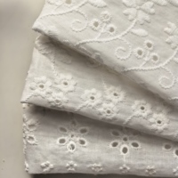 100% katoenen geborduurde stof met broderie anglaise, bloemenprint, geschikt voor jurken, shirts en blouses, fabrieks prijs, groothandel