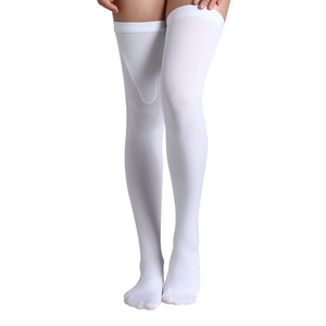 Bas de <span class=keywords><strong>contention</strong></span> anti-embolie médicaux à hauteur de cuisse, à bout fermé, pour hommes et femmes - Product Image 2