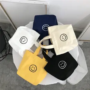 Wholesale High Quality Cute Small Canvas Bag Korean Style Canvas Shopping Bag Eco Friendly Cotton Tote Bags