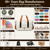 Sac de sport OEM grande capacité pour femme avec porte-tapis de yoga, compartiment à chaussures et sangle de bagage pour week-end, fitness, voyage, Pilates