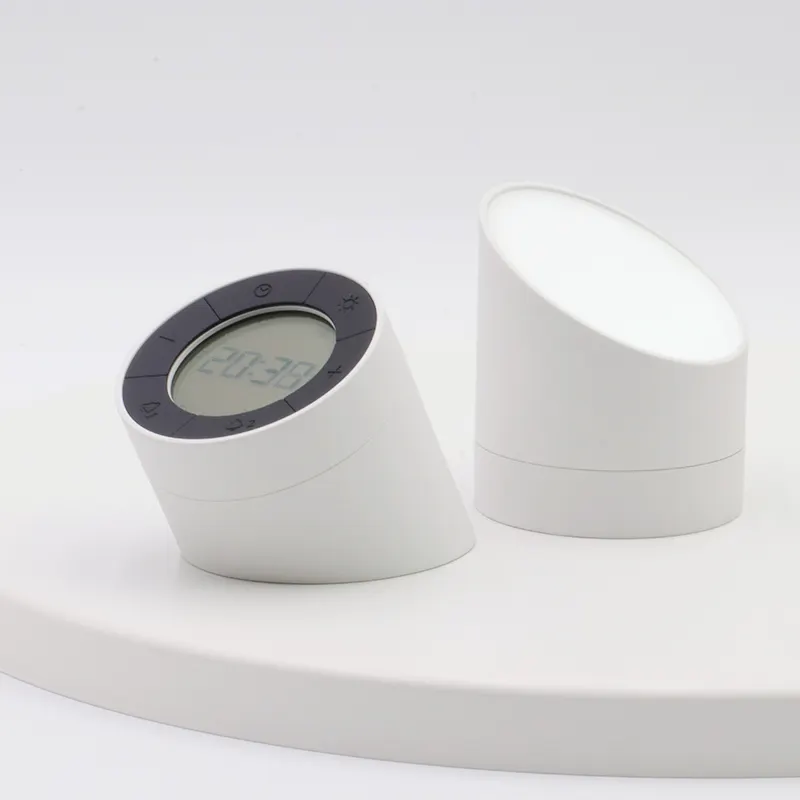 HBK Factory Creative Rechargeable USB Charging Light Alarm Clock Mini Timing Led Digital Alarm Clock With Night Light