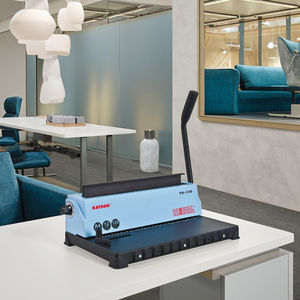 RAYSON-Máquina de encuadernación manual de doble alambre, perforadora de construcción de metal resistente, personalizable, 12 hojas, encuadernación de 120 hojas - Product Image 2