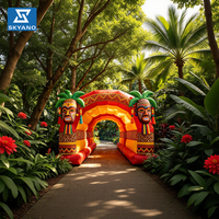 Arches gonflables de style africain, arches gonflables géantes, adaptées à la mise en beauté des zoos et des jardins botaniques sur le thème africain