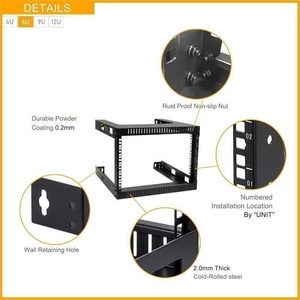 4U 99u 12U sunucu raf duvar montaj ağ raf 19 inç için açık çerçeve ile bu ekipman AV sunucu yama ağ konut - Product Image 4