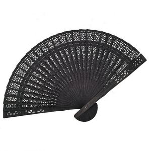 Abanico Plegable de Madera de Cerezo al por Mayor con Logotipo Personalizado Pintado, Regalo de Recuerdo, Invitación de Boda, Abanicos de Madera de Sándalo para Baile - Product Image 4