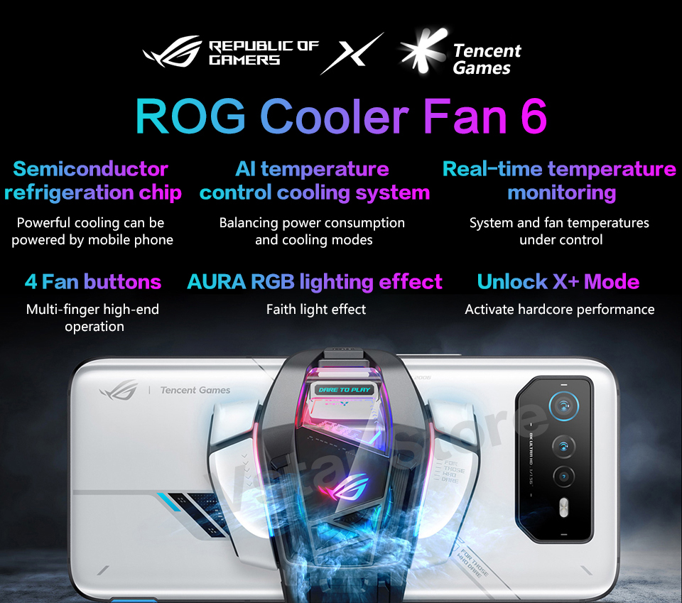 Rog Phone 6 AeroActive Cooler Fan Holder - Efficient Cooling Rog Phone 6 AeroActive Cooler Fan Holder - Efficient Cooling
