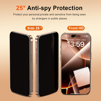 Personnalisé en usine 0,55 mm 28 °   Protection d'écran de confidentialité anti-salissure en verre trempé premium pour iPhone 17 16 15 Pro Max/15 Plus