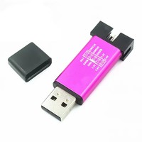 Simulador ST-Link V2 Mini STM8 STM32 de Fábrica, Programador de Descarga con Cubierta y Cable DuPont