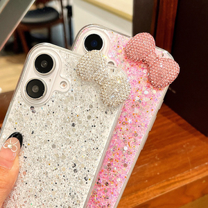 <span class=keywords><strong>Cover</strong></span> <span class=keywords><strong>per</strong></span> <span class=keywords><strong>iPhone</strong></span> 16 Pro Max con Fiocco Glitterato in Resina Epossidica, Stile Coreano alla Moda <span class=keywords><strong>per</strong></span> Ragazze, in TPU+PC, Compatibile con <span class=keywords><strong>iPhone</strong></span> 15 14 - Product Image 5