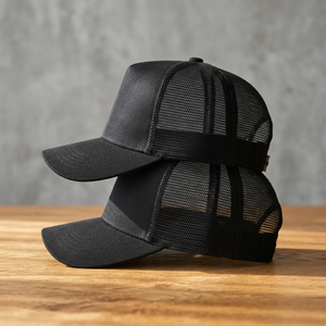 Gorra Trucker de Ciclismo de Alto Rendimiento al por Mayor, de 5 Paneles, Mezcla de Algodón y Poliéster, Transpirable, con Malla Estructurada en la Parte Trasera, Blanca, con Bordado Personalizado - Product Image 3