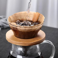 Ensemble de filtres à café en verre borosilicate fait main au design classique