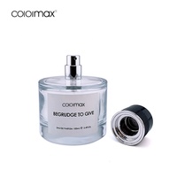 Flacon de parfum en verre à base épaisse cylindrique 100 ml pour homme |   Flacon pulvérisateur vide pour parfum en argent |   Logo personnalisé