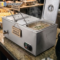 Gewerblicher Elektrischer Bain-Marie Speisenwärmer Tischmodell Edelstahl Buffet-Displaybehälter für Restaurant Hotel Catering