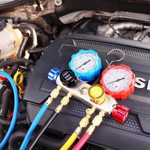 4 Way AC Manifold Gauge Set <strong>HVAC</strong> Diagnostic Freon Charging <strong>Tool</strong> for Car Auto Household R134A R22 R410A 5FT Hose Quick Coupler - Product Image 5