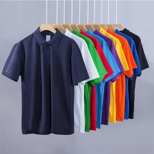 Grosir Kaus Polo Pria Ukuran Besar Polos Polos Warna Kustom Kualitas Bagus Kaos Pria Pakaian Lengan Pendek Pria