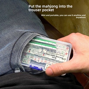 Mini blocs de construction en plastique créatifs, compatibles avec les micro-particules, jeu de cartes <span class=keywords><strong>Mahjong</strong></span> portable pour voyage en extérieur, ensemble complet - Product Image 4