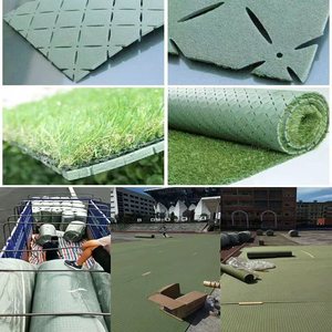 Tapis antichoc XPE <span class=keywords><strong>pour</strong></span> terrain de football artificiel, absorption des chocs élevée, sous-couche <span class=keywords><strong>pour</strong></span> <span class=keywords><strong>gazon</strong></span>, trou de drainage, 10 mm, tapis antichoc sportif - Product Image 4