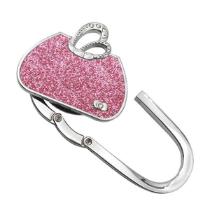 Fashion Zinc Alloy <strong>Handbag</strong> Hanger Folding Bag Purse <strong>Table</strong> <strong>Hook</strong> - Product Image 5