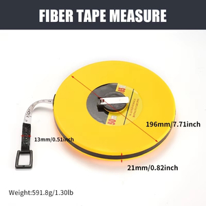 Ruban à mesurer en fibre de verre imperméable de 20/30/50/100 mètres, ruban à mesurer long en fibre de verre - Product Image 6
