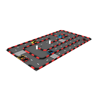 Piste de course de kart à dérive électrique d'intérieur personnalisée Zone de jeu pour enfants avec aménagement de barrière Zone de kart à aller