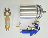 Pistolet de pulvérisation Air Green Hvlp avec réservoir inférieur 1000 ml en aluminium, pistolet de pulvérisation de peinture plastique à base d'eau modèle 4001