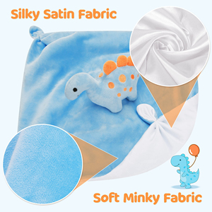 Doudou Dinosaure Doux pour Bébés Garçons et Filles, Couverture de Sécurité pour Nouveau-nés, Jouet Réconfortant pour Nourrissons - Product Image 2