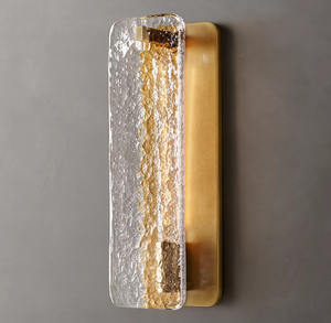 Американская современная стеклянная настенная бра, латунная отделка, для гостиной, спальни - Product Image 2