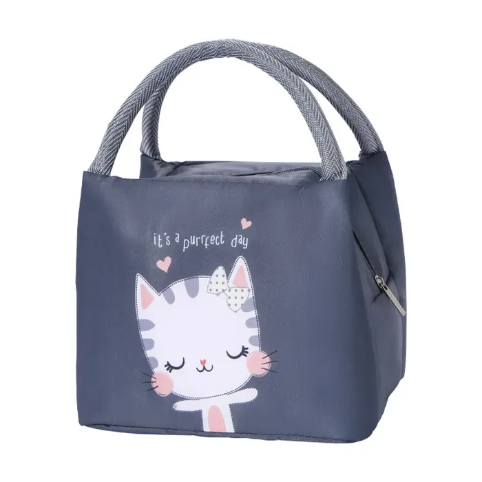 Portable Small 2023 blue Japanese Oxford cloth carry lunch Bento thermostatic baby girl toddler school bag and lunch kit