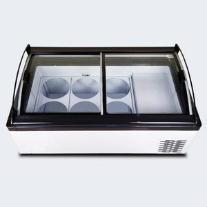 Châu Âu miễn phí vận chuyển Countertop Gelato tủ trưng bày tủ đông duy nhất-nhiệt độ Ice Cream <span class=keywords><strong>Showcase</strong></span> với 6 chảo - Product Image 4