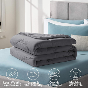 Toptan soğutma hafif yorgan sıcak yaz yatak nefes gri nevresim tüm sezon basit Polyester oteller için - Product Image 6