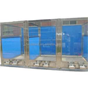 Chenil pliable de luxe pour chien <span class=keywords><strong>Cage</strong></span> moderne pour animaux de compagnie pour perruches lapins transporteurs boîte de luxe en bois fer acier Fiber plastique métal - Product Image 3