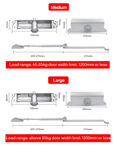 Ferme-porte automatique pour porte coulissante domestique, dispositif de tampon hydraulique, ferme-porte coupe-feu, artefact - Product Image 6