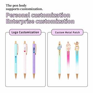 Bolígrafo Metálico Retráctil Brillante en Oro Rosa de 1.0mm con Transferencia UV DTF, Promocional, Económico, con Envoltura de Plástico - Product Image 4