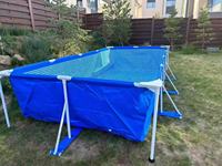 Piscine pliante en PVC mobile pour enfants personnalisable hors sol avec cadre en acier et revêtement en vinyle