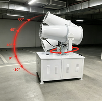 Cañón de Niebla de Gran Alcance para Refrigeración y Supresión de Polvo en Patios Industriales, Cañón de Niebla Manual con Bomba de Motor