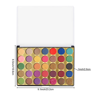 Paleta de Sombras de Ojos Mate Pigmentadas en 35 Colores, con Brillo y Destellos - Product Image 6