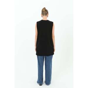 Tunique sans manches pour femme, ornée de motifs -24S-10525TUN - NOIR - Product Image 3