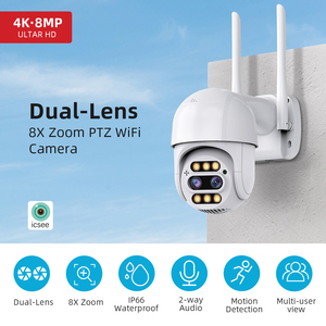 Cámara Exterior <span class=keywords><strong>ICSee</strong></span> A20 8MP, Seguridad para el Hogar, WiFi Inalámbrico, Visión Nocturna, Detección de Movimiento, Audio Bidireccional - Product Image 2