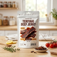 Sachet refermable à fermeture éclair, pochette verticale pour bœuf séché, sac en plastique PE anti-oxydation, scellage hermétique, emballage personnalisé pour snacks, supermarché