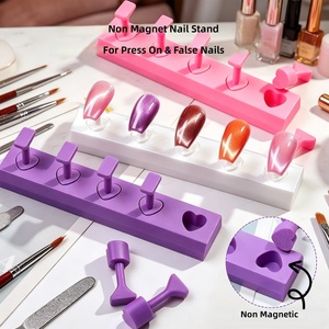 Outil de <span class=keywords><strong>pose</strong></span> <span class=keywords><strong>d</strong></span>'ongles en plastique en forme de cœur, style macaron moka, inspiré de la dopamine, non magnétique, pour <span class=keywords><strong>d</strong></span>ébutants, pour la pratique du <span class=keywords><strong>nail</strong></span> <span class=keywords><strong>art</strong></span> DIY - Product Image 4