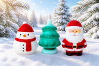Nouveau Bonhomme de Neige Créatif de Noël en TPR, Jouet Anti-Stress à Rebond Lent, Cadeau pour Filles
