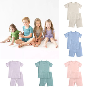 Été Toddler Enfants Garçons Filles Garçon Pyjama Coréen Costume Vêtements de nuit Bambou Homewear <span class=keywords><strong>Jogging</strong></span> Vêtements Bébé Pyjama <span class=keywords><strong>Ensemble</strong></span> - Product Image 1