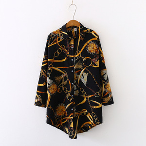 Camicetta di moda all'ingrosso in Chiffon Oversize Casual taglie forti camicetta da donna con <span class=keywords><strong>maniche</strong></span> a <span class=keywords><strong>tre</strong></span> <span class=keywords><strong>quarti</strong></span> magliette larghe taglie forti - Product Image 2
