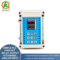 Controlador lógico programable Oshangming Plc Módulo de relé 8 entradas 8 salidas 2 entradas analógicas PLC simple todo en uno