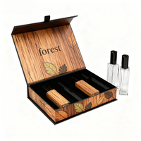 Juego de botellas de perfume cosméticas personalizadas, caja de regalo magnética, embalaje cerrado con imán de aceite esencial