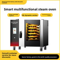 Four à vapeur multifonctionnel commercial de grande capacité, contrôle automatique, bouton tactile LCD, grande capacité, rôtissoire à poulet et canard, cuisson électrique