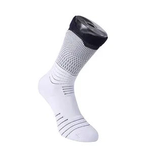 Calcetines deportivos transpirables, color blanco, para correr, para cualquier temporada, venta al por mayor