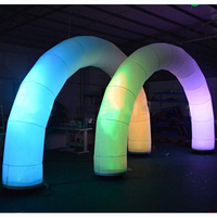 Fourniture extérieure LED arc-en-ciel couleur changeante lumières arc fête de mariage publicité lueur gonflable nuit course arc